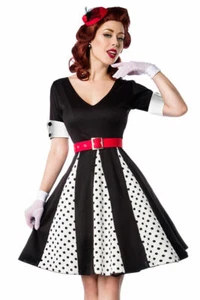 Retro Rockabilly 50er Jahre Pin up Vintage Kleid Godet-Kleid mit V-Ausschnitt - Bild 1 von 8