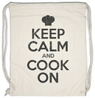 Keep Calm And Cook On Drawstring Bag Fun Chef Cook Food Restaurant Diner Club