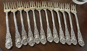 Dominick & Haff 1894 Renaissance Seafood Forks Set 12 Historic Look - Picture 1 of 14