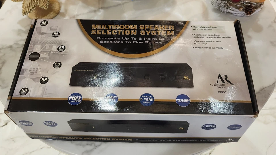 Sistema selector de altavoces multihabitación Acoustic Research ARSS6. Hecho en Taiwán Foto 1 de 4