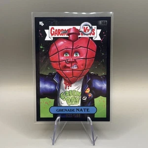2024 Topps Garbage Pail Kids Green Day 16b Grenade Nate /199 Black Card - Bild 1 von 2