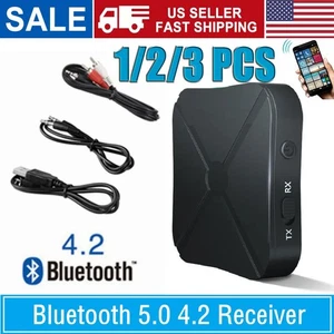 2in1Bluetooth Transmitter Receiver Wireless Adapter TV Home Stereo A2D PAudio - Picture 1 of 13