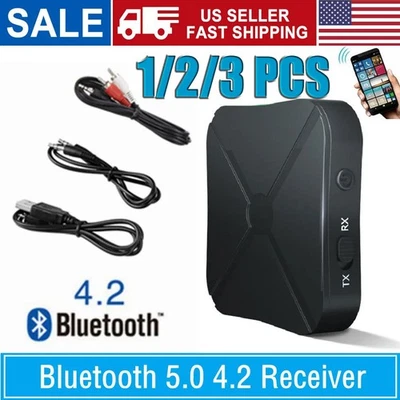 2in1Bluetooth Transmitter Receiver Wireless Adapter TV Home Stereo A2D PAudio - Image 1 of 4