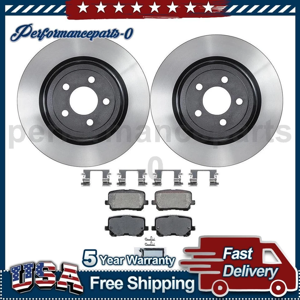 Juego de pastillas de freno de disco trasero rotor de freno de disco para Dodge Charger 2014-2018 Foto 1 de 4