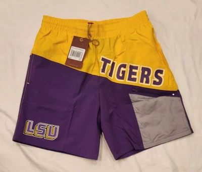 Mitchell & Ness LSU Tigers Nylon Utility Shorts - Men's Small NCAA - Image 1 of 4