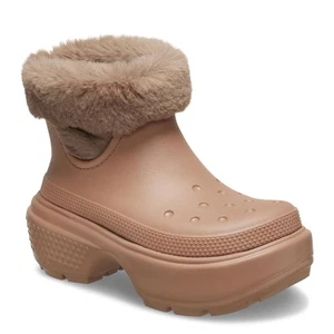 Crocs Stomp Lined Boot Size W12 M 10 Blush Pink Beige NWT - Picture 1 of 24