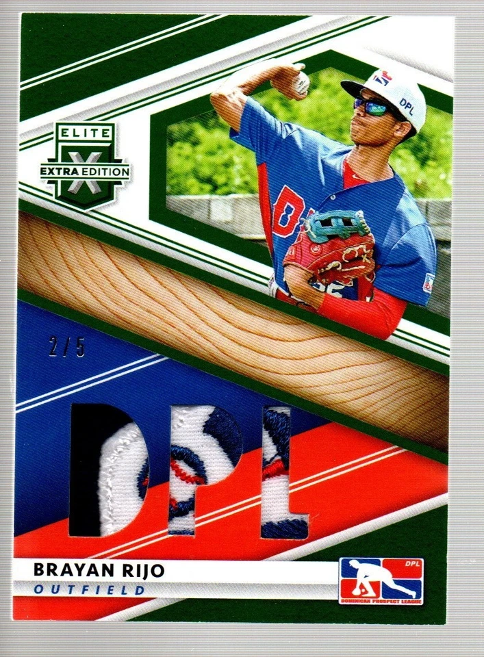2020 Elite Extra Edition Dominican Materials Emerald #DPM-BR Brayan Rijo 2/5 - Image 1 of 1