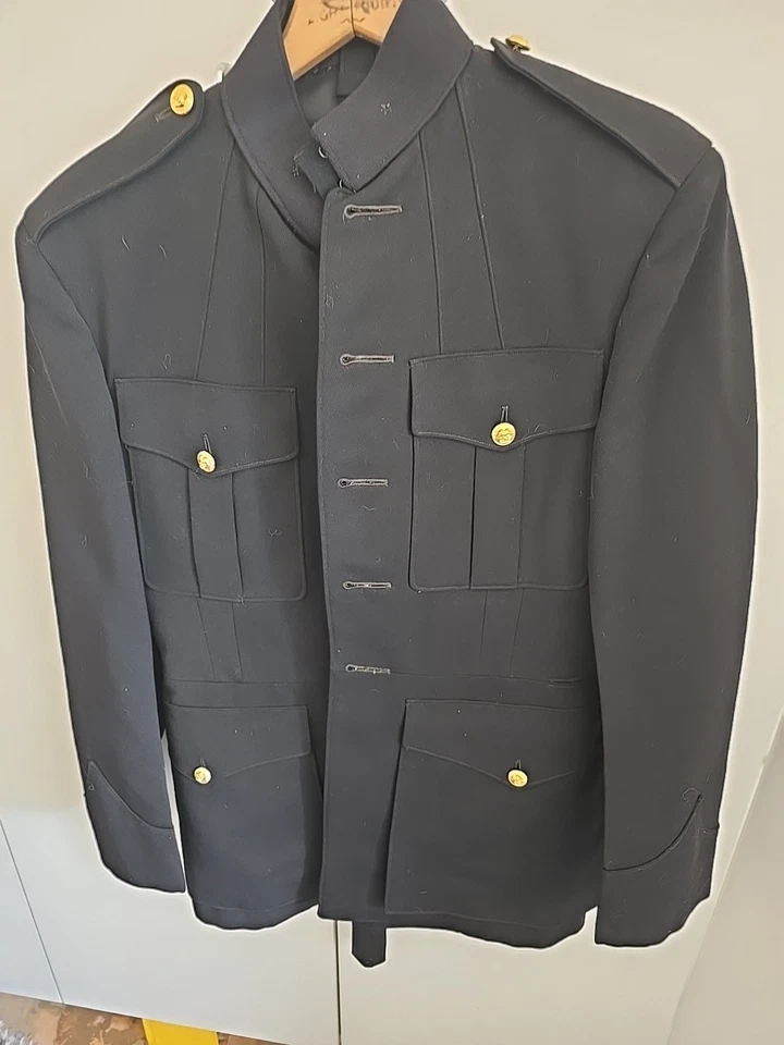 Vintage WWII USMC Dress Uniform , Black Jacket, Blue Trousers .  - Image 1 of 4