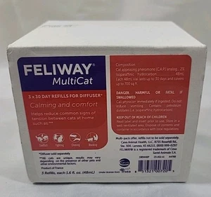 NEW 3 Pack 30 Day Refill Feliway MultiCat Calming & Comfort Pheromone - Picture 1 of 5