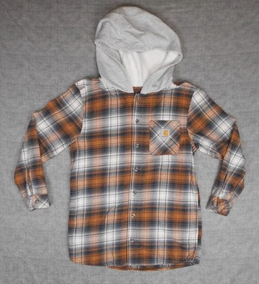 Camisa de franela con capucha manga larga Carhartt para niños (12) talla grande TW8193-B Foto 1 de 4