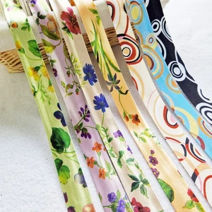 Satin Bias Binding Print Single Fold Sewing Bunting Tape 7/8" Wide x 3 METRES - Picture 1 of 9