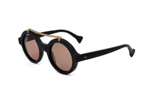 Occhiali da Sole SATURNINO EYEWEAR MERCURY 1 BLACK  GOLD MATTE BRIDGE 44/23/140 - Imagen 1 de 3