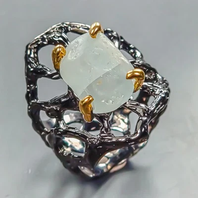 Anillo Gemas Topacio Blanco Natural Plata de Ley 925 Talla 7.5/R447935 Foto 1 de 4