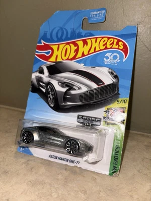 Aston Martin One-77 2018 Hot Wheels HW Exotics 5/10 - Zamac exclusivo de Walmart Foto 1 de 2