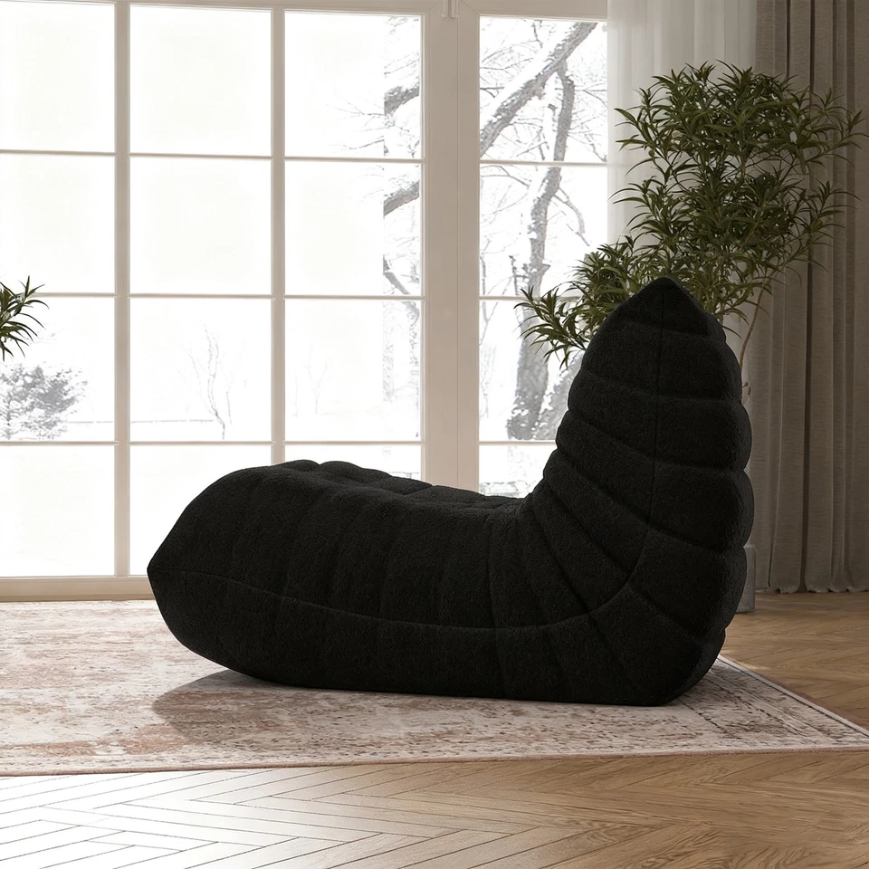 Sofá silla bolsa de frijoles grande muebles suaves 78,5"" relleno bolsa de frijoles sofá Foto 1 de 1