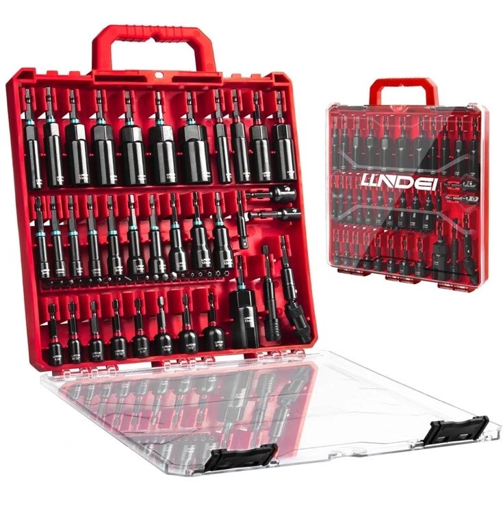 LLNDEI 55 Piece Set Magnetic Nut Driver Impact Set With Carry Case - New - Image 1 of 4