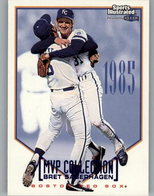 1998 年体育画报 MVP 系列 #4 Bret Saberhagen 带 George Brett — 第 1/2 张图片