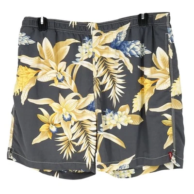 Tommy Bahama Relax Para Hombres XL Bañador Gris Beige Floral Malla Forrado Playa Resort Foto 1 de 4
