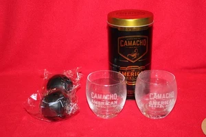 Limited Edition Camacho Cigar Highball Glasses New In Presentation Tin - Picture 1 of 5