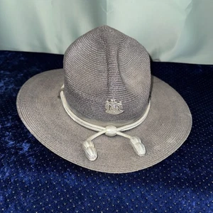 Stratton Navy State Trooper Hat Size 6 7/8 With Silver Band And Strap - Picture 1 of 3
