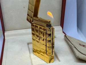 VERY RARE S.T. Dupont Ligne D Lighter 17208 Gold Finish, boxed, great condition! - Imagen 1 de 18