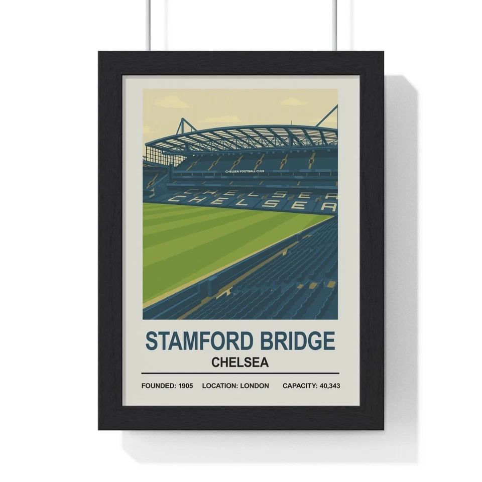 Stamford Bridge Chelsea FC Stadium Poster A5 A4 A3 A2 Wall Art Print - Image 1 of 4