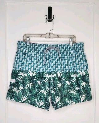Size 5 / XL (Waist 35") Ted Baker Pineapple Tropical Leaves Swim Trunks - Image 1 of 4