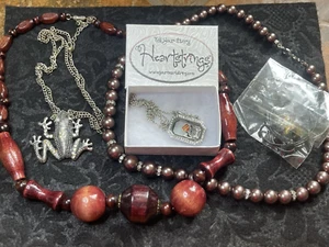 Necklace Lot: Charm Dog Love Best Friend Memory Necklace| Frog| Elephant| Beads - Picture 1 of 13