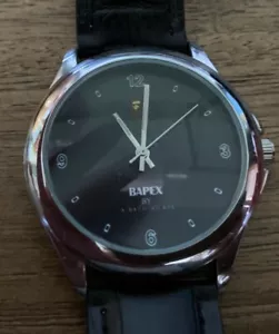 A BATHING APE BAPEX Face Watch BAPESTA Dial Black - Picture 1 of 12