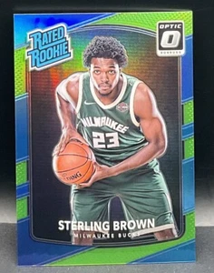 2017 Panini Donruss Optic Rated Lime Green Prizm /175 Sterling Brown Rookie RC - Picture 1 of 2