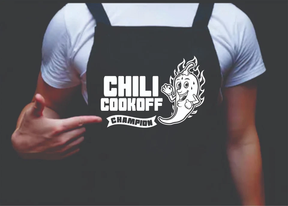 Avental masculino Chili Cookoff Champion avental masculino engraçado para churrasco, avental masculino - Imagem 1 de 1