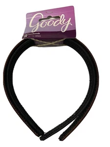 Goody Classics 2PCS Satin Headbands Black & Brown - Picture 1 of 2