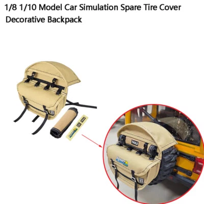 Simulation Spare Tire Cover Decorative Backpack For 1/8 1/10 MK07 CROSSRC SCX10 - Image 1 of 4