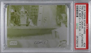 2016 Topps Star Wars: The Force Awakens Series 2 Printing Plate Yellow 1/1 w3d