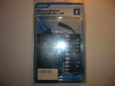 Universal Notebooknetzteil SLIM schwarz  INNOVATION IT 90 W  NEUWERTIG + USB - Bild 1 von 4