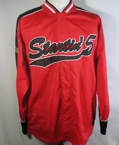 Startin' Five Basketball rote Aufwärmjacke Herren Etikett L (eigentlich XL) Knopfleiste - Bild 1 von 10