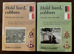 Hold Hard Cobbers 57th, 60th & 57/60th Battalions 2 Volume Set 1st Editions HC - Picture 1 of 16