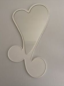 Heart Shaped Mirror w Wooden Backing & Shabby Chic Finish - Wild Urban Australia