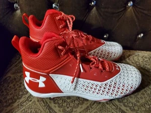 Under Armour UA Hammer MC Fußballschuhe weiß rot Herren Größe 14 UK 13 - Bild 1 von 8