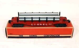 Postwar Lionel 6511 Pipe Car From 1953-54~All Original~w/Nice OB