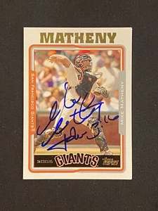 Mike Matheny San Francisco Giants 2005 Topps Signed Auto Card #UH5 ~ COA - Picture 1 of 3