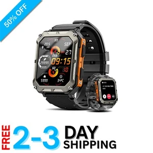 Bluetooth Call & Health Monitoring Mens Smartwatch - Rugged Design for Outdoors - Picture 1 of 10