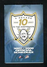 Kootenay Ice--2007-08 Pocket Schedule--The Drive--WHL