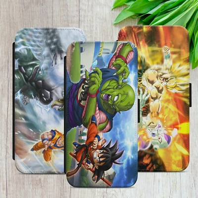 DBZ DRAGON BALL SONGOKU FLIP WALLET PHONE CASE COVER FOR IPHONE SAMSUNG GOOGLE - Image 1 of 4