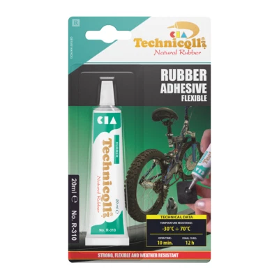 TECHNICQLL 1x Strong Flexible Adhesive Glue For Rubber Inner Tubes Hoses Textiles Pipe 20ml