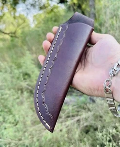Echt Leder Messerscheide Handarbeit GÜRTELSCHEIDE Holster FESTE KLINGE MESSER - Bild 1 von 3