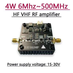 6 ~ 500MHz 4W HF VHF RF Wzmacniacz mocy Wzmocnienie 30dB do nadajnika radiowego Ham  - Zdjęcie 1 z 4