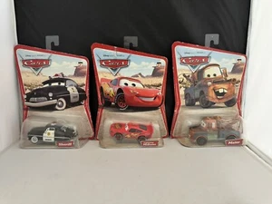 BRAND NEW DISNEY CARS DESERT SERIES SET LIGHTNING MCQUEEN, MATER AND SHERIFF (3) - Picture 1 of 8