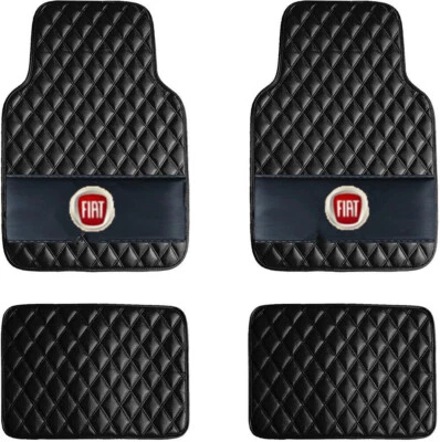 For Fiat 500/500L/500X Car Floor Mats Universal Custom Auto PU Leather Carpets - Image 1 of 4