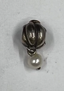 Pandora Dangle Blooming Pearl Bud Charm in 14K Gold and Sterling Silver - Picture 1 of 8